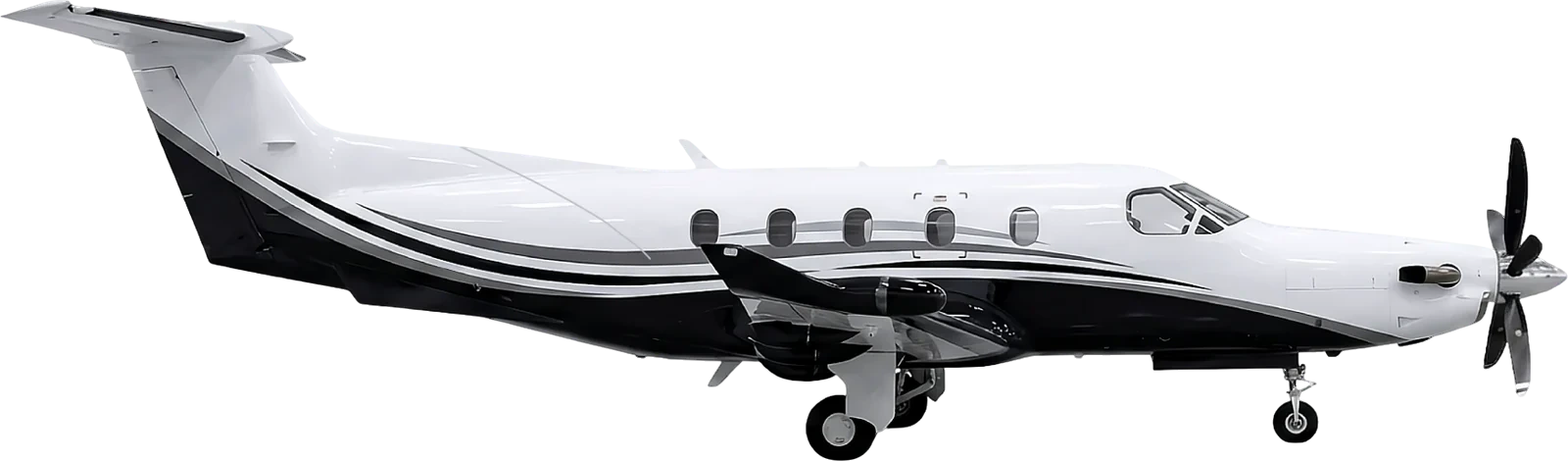 A Pilatus PC‑12, side view